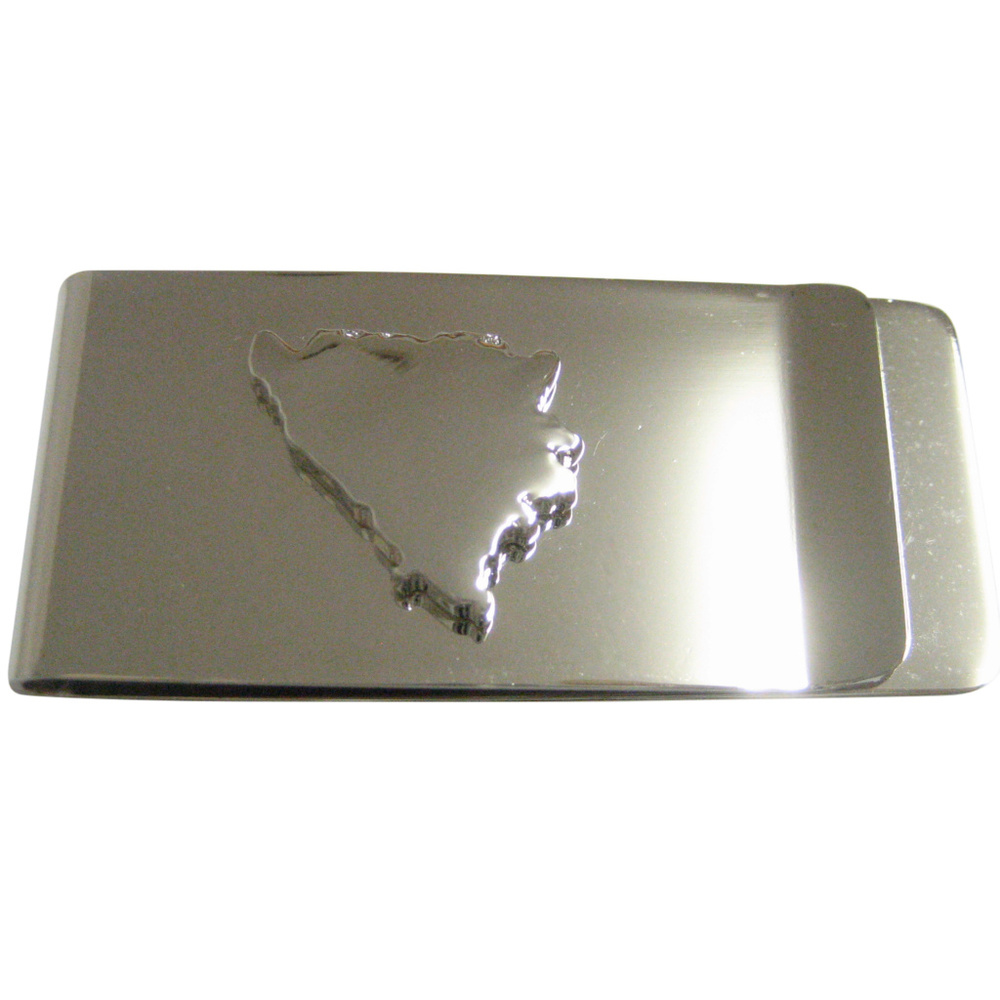 Bosnia Map Shape Pendant Money Clip